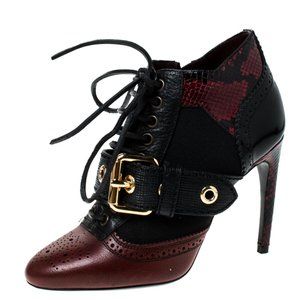 39.5 BURBERRY Westmarsh Snakeskin & Leather heels